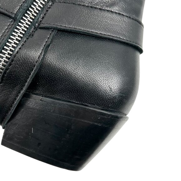 Anine Bing Bianca Black Studded Buckle Ankle Boots - Picture 11 of 13